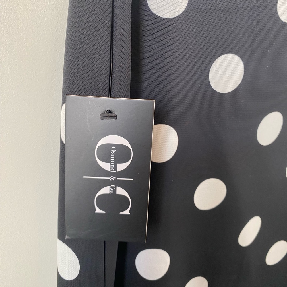 Poka dotted black and white flowy skirt
